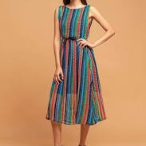 Eve Franco X Anthropologie Rainbow Crochet Midi Dress NWOT Size 0 (XS) - Picture 16 of 16